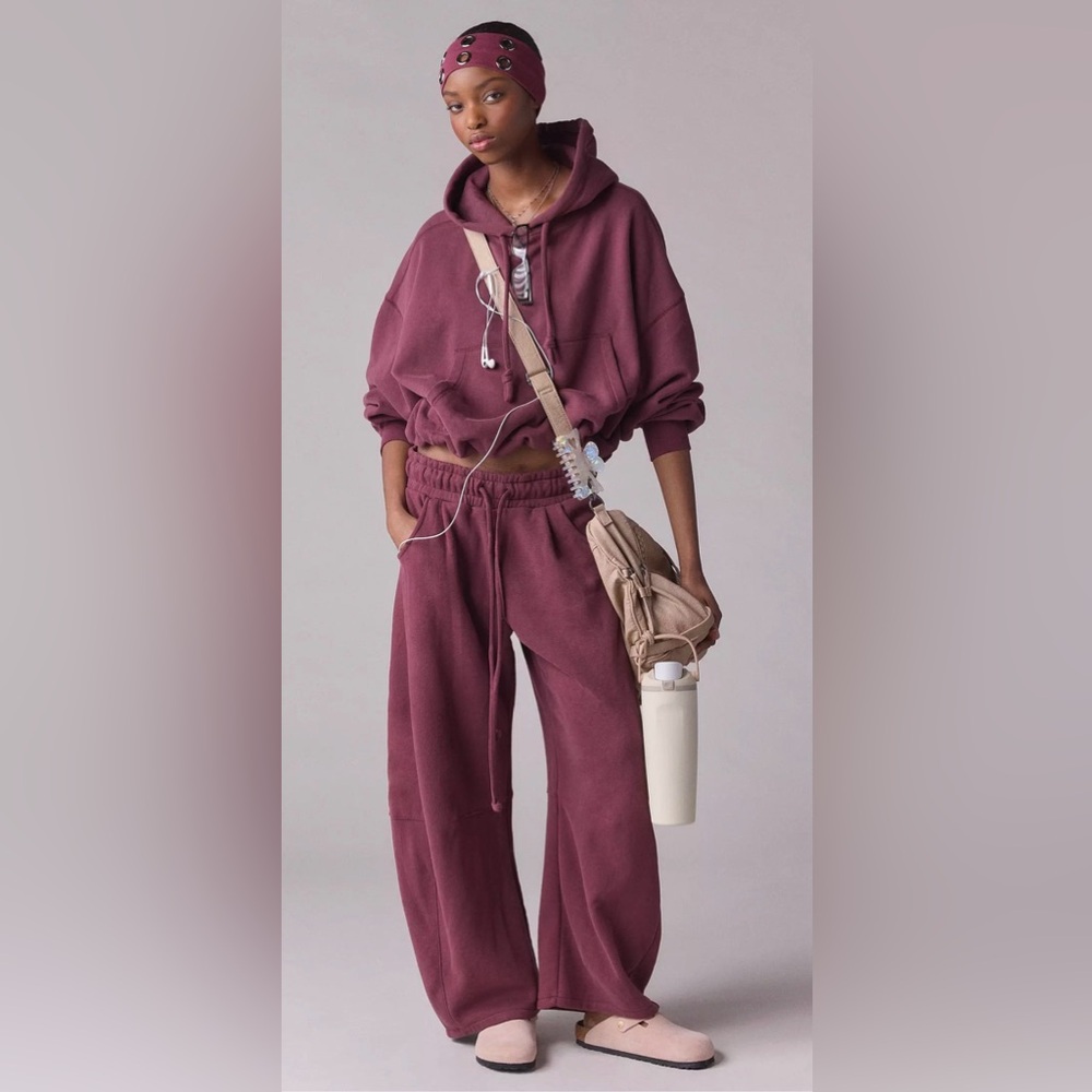 Out From Under Essential Bubble Hoodie & Barrel Leg Full Length Sweatpants (Set)